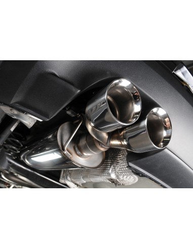 VW Polo 1,4TSi GTi Milltek Sport Cat-Back 2x GT80 Chrome utblås - Non-Resonated (mindre-dämpad)