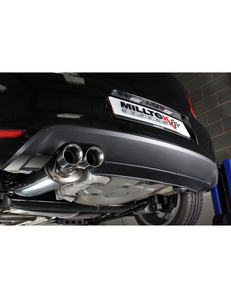 VW Polo 1,4TSi GTi Milltek Sport Cat-Back 2x GT80 Chrome utblås - Non-Resonated (mindre-dämpad)