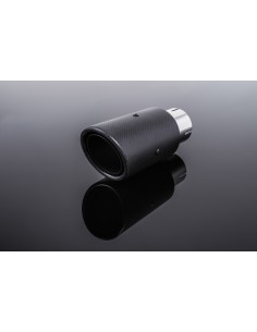 VW Up! 1.0TSi Milltek Sport Cat-Back 1x GT90 Kolfiber utblås - Non-Resonated (mindre-dämpad) 2