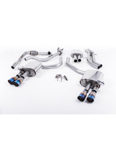 Audi S5 3,0TFSi Sportback B9 utan Sportdiff Milltek Sport Cat-Back 4x 90 brända titan GT utblås (med original avgasstyrning) - R 2