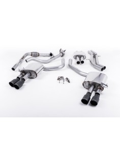 Audi S5 3,0TFSi Sportback B9 utan Sportdiff Milltek Sport Cat-Back 4x 90 svarta GT utblås (med original avgasstyrning) - Resonat 2
