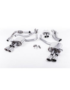 Audi S5 3,0TFSi Sportback B9 med Sportdiff Milltek Sport Cat-Back 4x chrome ovala utblås (med original avgasstyrning) - Non-Reso 2