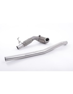 VW Golf R 3/5 dörrars mk7.5 Milltek Sport 3" gjuten Downpipe med 200 cells racekatalysator (upp till 400hk)