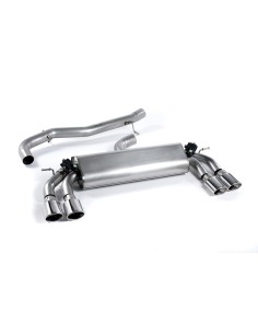 VW Golf R 3/5 dörrars mk7.5 Milltek Sport 3" Cat-Back 4x ovala polerade utblås (med original avgasstyrning) - Non-Resonated (min