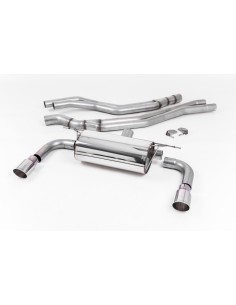BMW M240i F22 B58 Milltek Sport Cat-Back 2x 90 chrome GT utblås utan avgasventiler - Resonated (dämpad)