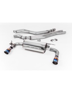 BMW M240i F22 B58 Milltek Sport Cat-Back 2x 90 brända titan GT utblås med avgasventiler - Non-Resonated (mindre-dämpad)