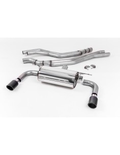 BMW M240i F22 B58 Milltek Sport Cat-Back 2x 90 kolfiber JET utblås utan avgasventiler - Resonated (dämpad)