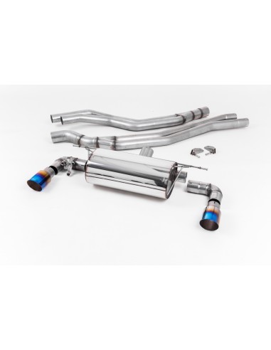 BMW M140i F20/F21 B58 Milltek Sport Cat-Back 2x 90 brända titan GT utblås med avgasventiler - Non-Resonated (mindre-dämpad)