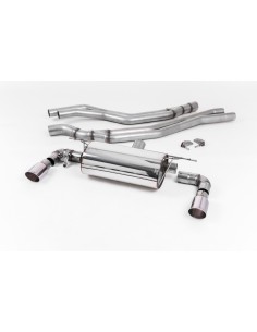 BMW M140i F20/F21 B58 Milltek Sport Cat-Back 2x 90 chrome GT utblås med avgasventiler - Non-Resonated (mindre-dämpad)