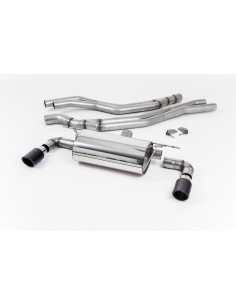 BMW M140i F20/F21 B58 Milltek Sport Cat-Back 2x 90 kolfiber JET utblås utan avgasventiler - Resonated (dämpad)