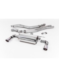 BMW M140i F20/F21 B58 Milltek Sport Cat-Back 2x 90 chrome GT utblås utan avgasventiler - Resonated (dämpad)