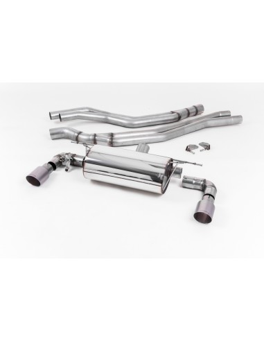 BMW M140i F20/F21 B58 Milltek Sport Cat-Back 2x 90 titan GT utblås med avgasventiler - Non-Resonated (mindre-dämpad)