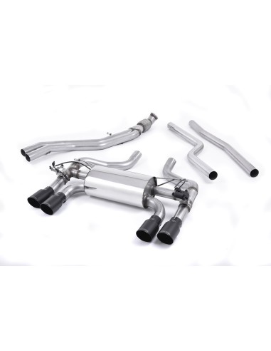 BMW M2 Competition S55 F87 Milltek Sport Från Partikelfilter och bakåt (måste kapas) 4x GT90 Svarta utblås med avgasventiler - N