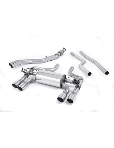 BMW M2 Competition S55 F87 Milltek Sport Från Partikelfilter och bakåt (måste kapas) 4x GT90 Chrome utblås med avgasventiler - R