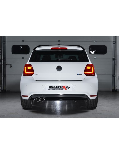 VW Polo 2,0TFSi R WRC Milltek Sport Cat-Back 2x GT80 Chrome utblås