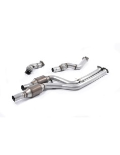 BMW M2 Competition S55 F87 Milltek Sport downpipes med 2x 200 cells racekatalysatorer (OPF delete)