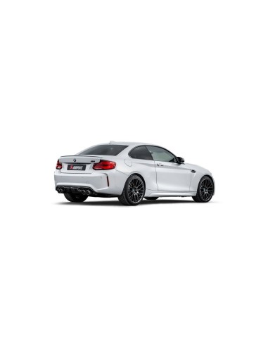 BMW M2 Competition S55 F87 Akrapovic Slip-on i Titan med kolfiber utblås (original avgassystem måste kapas)