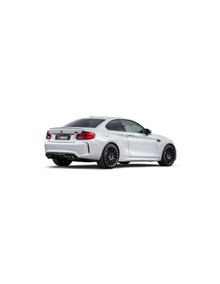 BMW M2 Competition S55 F87 Akrapovic Slip-on i Titan med kolfiber utblås (original avgassystem måste kapas)