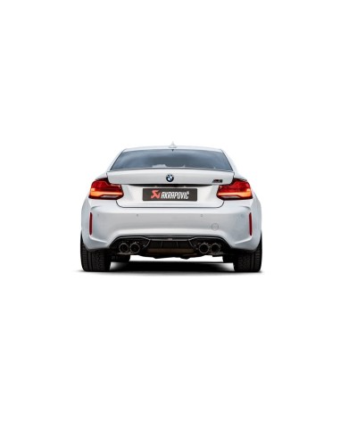 BMW M2 Competition S55 F87 Akrapovic Slip-on i Titan med kolfiber utblås (original avgassystem måste kapas)