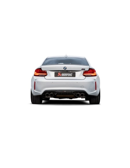 BMW M2 Competition S55 F87 Akrapovic Slip-on i Titan med kolfiber utblås (original avgassystem måste kapas)