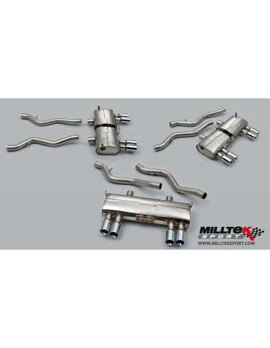 BMW M3 E90 / E92 / E93 Milltek Sport Slip-On avgassystem 4x 80mm Special utblås