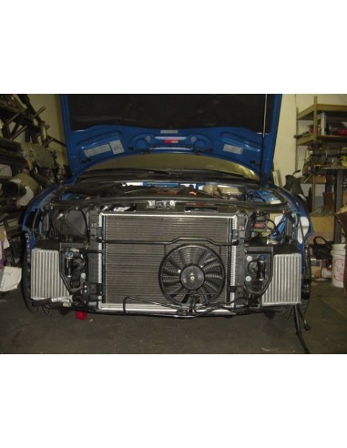 Audi S4 2,7T B5 Evolution Racewerks dubbla sido intercoolers på original plats med kolfiberstyrning