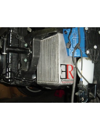 Audi A6 2,7T B5 Evolution Racewerks dubbla sido intercoolers på original plats med kolfiberstyrning