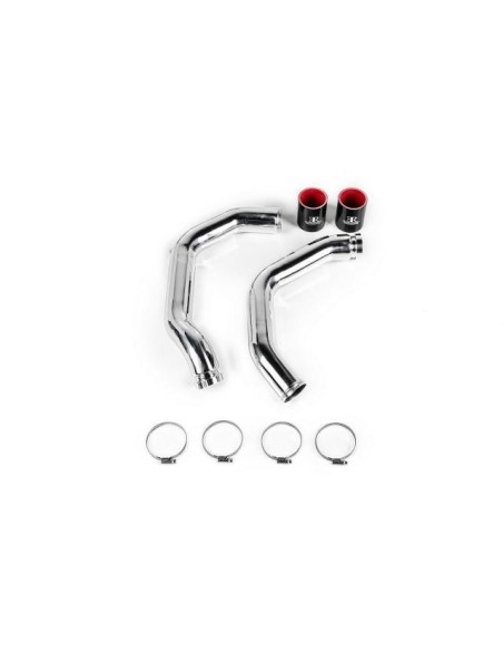 BMW M3 S55 F80 Evolution Racewerks Svarta Tryckrör med tryckslangar mellan turbo och chargecooler
