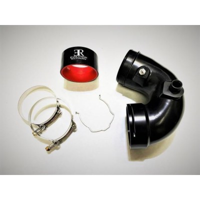 BMW M3 S55 F80 Evolution Racewerks Svart Tryckrör med tryckslangar mellan chargecooler och spjällhus