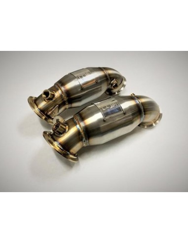 BMW M5 F90 S63M (för bilar utan OPF) Evolution Racewerks downpipes främre racekatalysatorer 200Cell