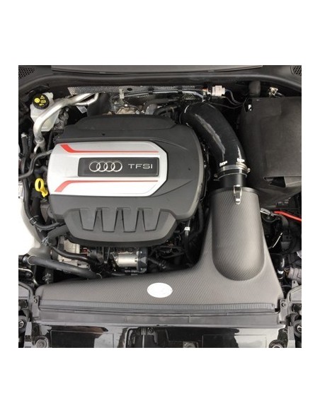 Audi S3 8V Forge Motorsport Kolfiber insugskit med svart silicon slang
