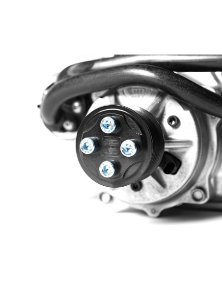 Audi S4 3,0TFSi  B8.5 Integrated Engineering remhjul till kompressor bultad med 4 skruvar (sen version)