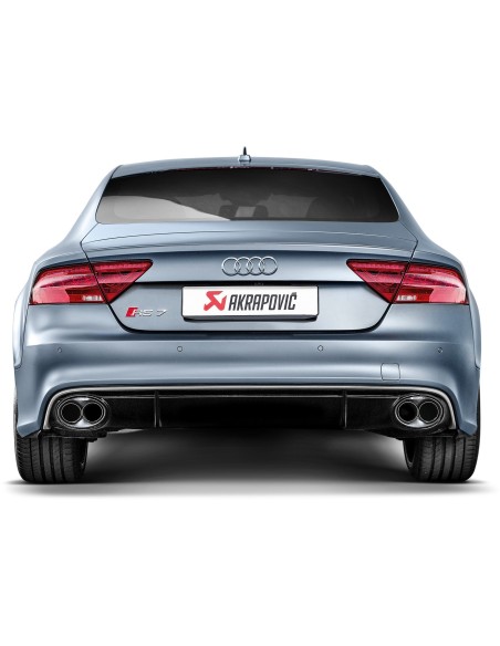 Audi RS7 4,0TFSi V8 4G Akrapovic Evolution System i Titan med kolfiber utblås