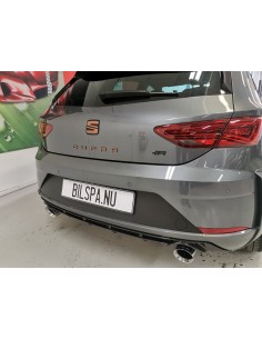 Seat Leon 2,0TFSi Cupra R 310HK 5 dörrars Milltek Sport Cat-Back 2x 100 Chrome GT utblås - Non-Resonated (mindre-dämpad)