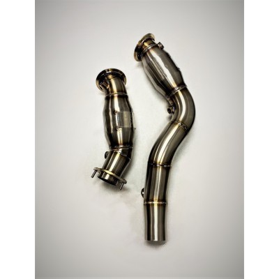 BMW M2 Competition S55 F87 Evolution Racewerks downpipes med racekatalysatorer 200Cell