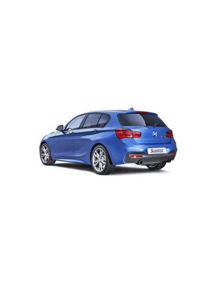 BMW M140i F20 / F21 B58 Akrapovic Evolution system i rostfritt med original avgasventil och kolfiber utblås