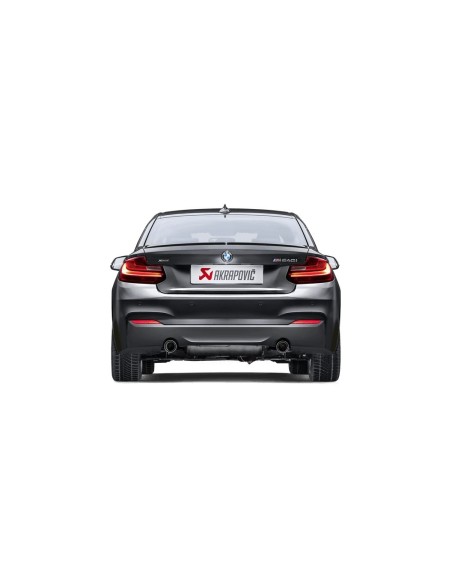 BMW M240i F22 / F23 B58 Akrapovic Slip-on i rostfritt med original avgasventil och kolfiber utblås