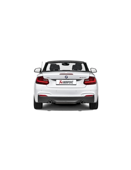 BMW M240i F22 / F23 B58 Akrapovic Slip-on i rostfritt med original avgasventil och kolfiber utblås