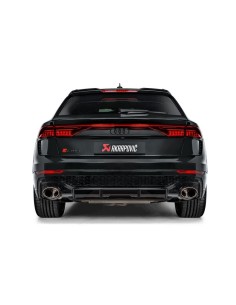 Audi RSQ8 4,0TFSi V8 4M Akrapovic Evolution System (från mitt under bilen) i Titan med kolfiber utblås 2