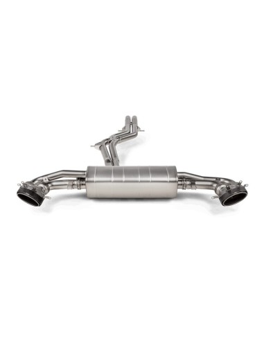 Audi RSQ8 4,0TFSi V8 4M Akrapovic Evolution System (från mitt under bilen) i Titan med kolfiber utblås
