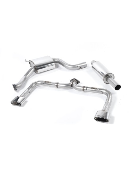 Seat Leon 2,0TFSi Cupra 3 & 5 dörrars Milltek Sport Cat-Back 2x 152x76 Ovala chrome utblås - Road+ (mellan-dämpad)