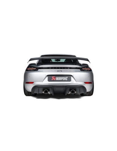 Porsche Cayman 718 4,0 GT4 OPF till 2020/02 Akrapovic Slip-On Race system i Titan med Svarta Titan utblås