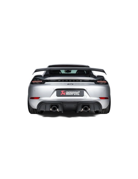Porsche Boxster 718 4,0 Spyder OPF till 2020/02 Akrapovic Slip-On Race system i Titan med Svarta Titan utblås