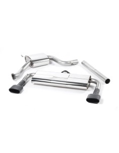 Seat Leon 2,0TFSi Cupra 3 & 5 dörrars OPF Milltek Sport Cat-Back 2x 152x76 Ovala svarta utblås - Resonated (dämpad)