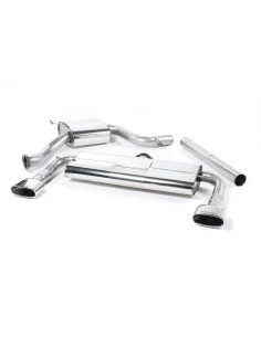 Seat Leon 2,0TFSi Cupra 3 & 5 dörrars OPF Milltek Sport Cat-Back 2x 152x76 Ovala chrome utblås - Resonated (dämpad)