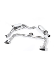 Seat Leon 2,0TFSi Cupra 3 & 5 dörrars OPF Milltek Sport Cat-Back 2x 152x76 Ovala chrome utblås - Non-Resonated (mindre-dämpad)