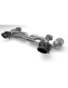 Porsche 992 Turbo / Turbo S Akrapovic Slip-on Race i Titan med Svart utblås 2