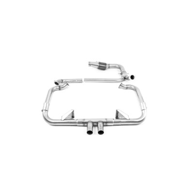 Porsche Cayman 2,5T S 718 Milltek Sport 2,5" Turbo-Back avgassystem med HJS 200 cell racekatalysator 2x 100 chrom utblås