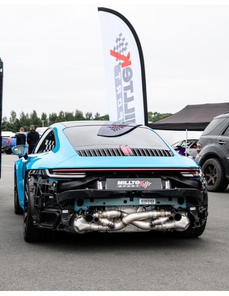 Porsche 992 3,0T Carrera S Milltek Sport 2,5" OPF-Back avgassystem Titan (använder original utblås)