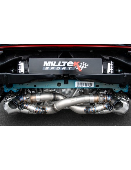 Porsche 992 3,0T Carrera S Milltek Sport 2,5" OPF-Back avgassystem Titan (använder original utblås)